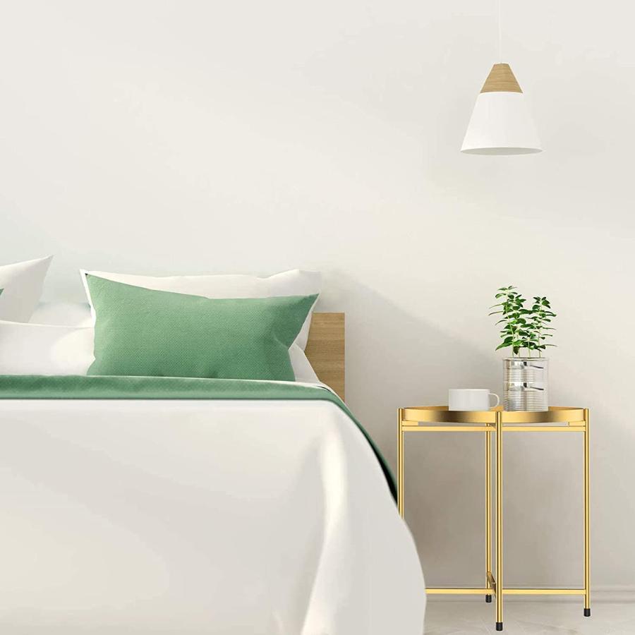 サイドテーブル ソファ 荷物置き台，折りたたみ式スモールサイド