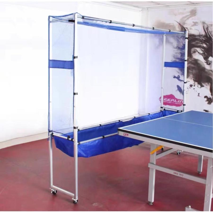 【ほっち】移動式卓球台ボール拾いネット卓球ボールマシンリサイクルネット卓球ボール保護ネット専用ボール拾いネット錦可動式ユニバーサルホイールトレーニングキャ 移動式卓球台ボール拾いネット、卓球ボールマシンリサイクルネット