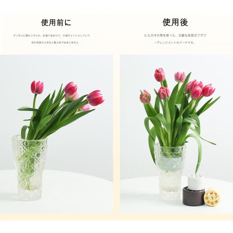 生け花用剣山 針なし 花立て 生け花ステムホルダー丸型 花瓶用