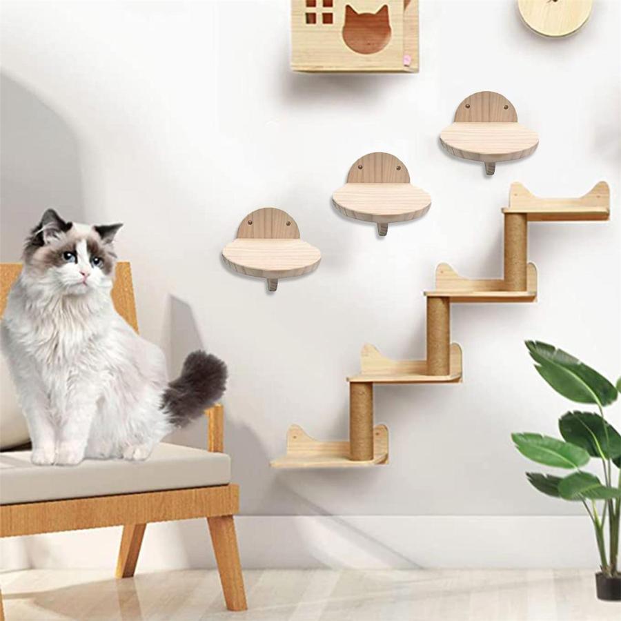 3パック装キャットウォーク 猫ステップ 壁取り付け 猫 壁 キャット