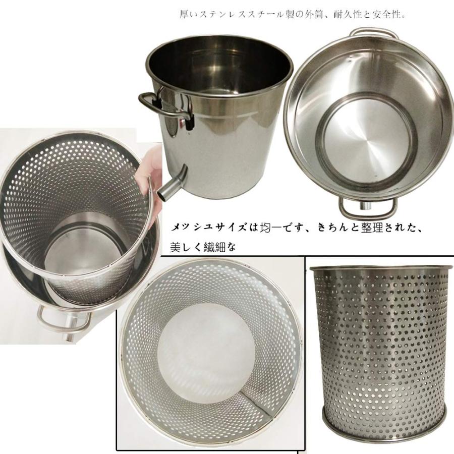 養蜂器具 蜂蜜分離器 蜂蜜絞り器 蜜を絞り器 蜂蜜圧搾機 みしん 15L 大