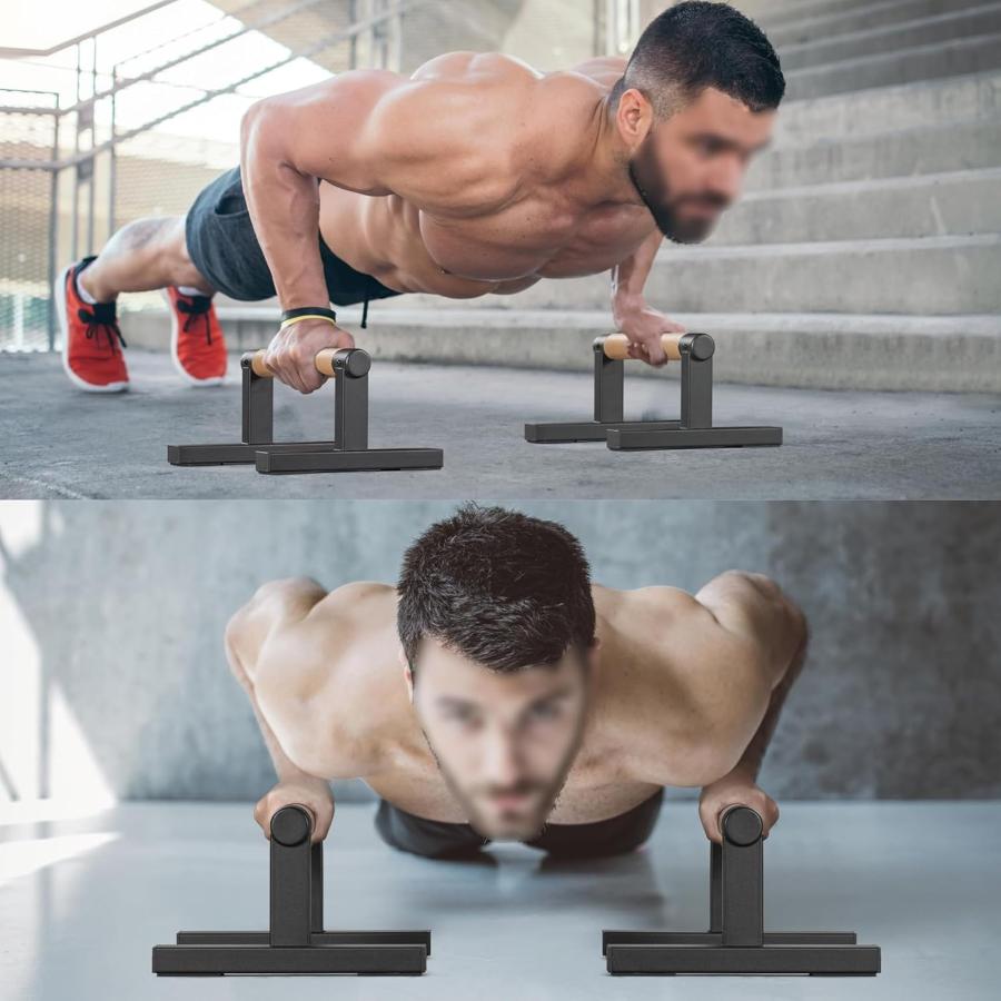 プッシュアップバー 木製 腕立て伏せ 器具 倒立バー 逆立ち ディップス