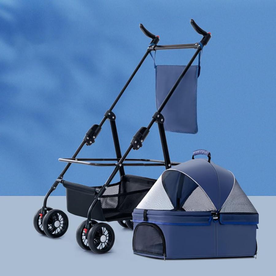 ペットベビーカー、犬用ベビーカー、耐荷重20kg、折りたたみ式犬用