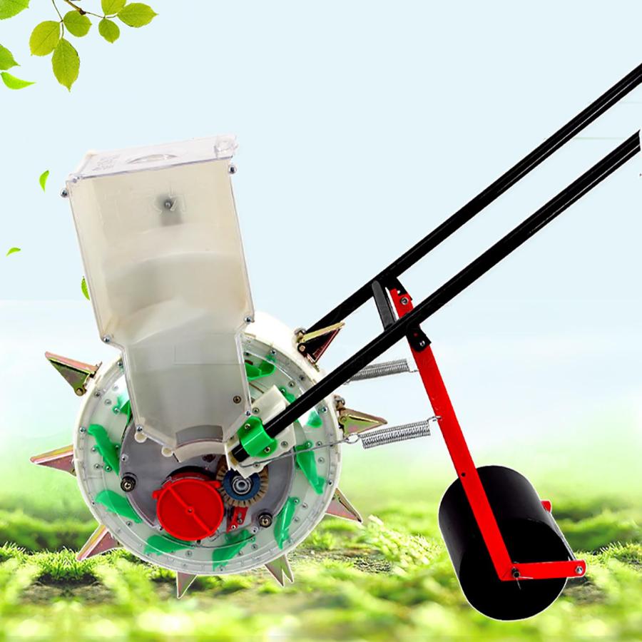 手押し式の播種機（種まき機）です。 トウモロコシや大豆、野菜の種まきに使用できます Amazon | 手動種まき機 種まき機 手動プッシュ 大豆ピーナッツ
