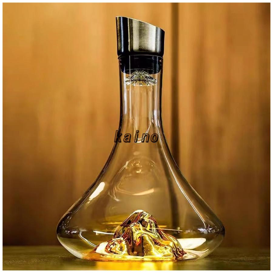 デキャンタワイン デキャンタ 360度回転ワインデキャンタ 厚みのある