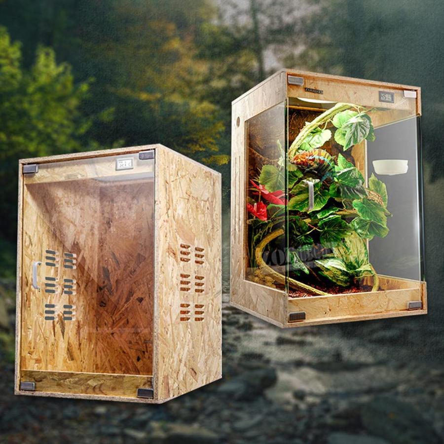 爬虫類 ケージ 両生類 OSB 通気性が良いの給餌ボックス トカゲ