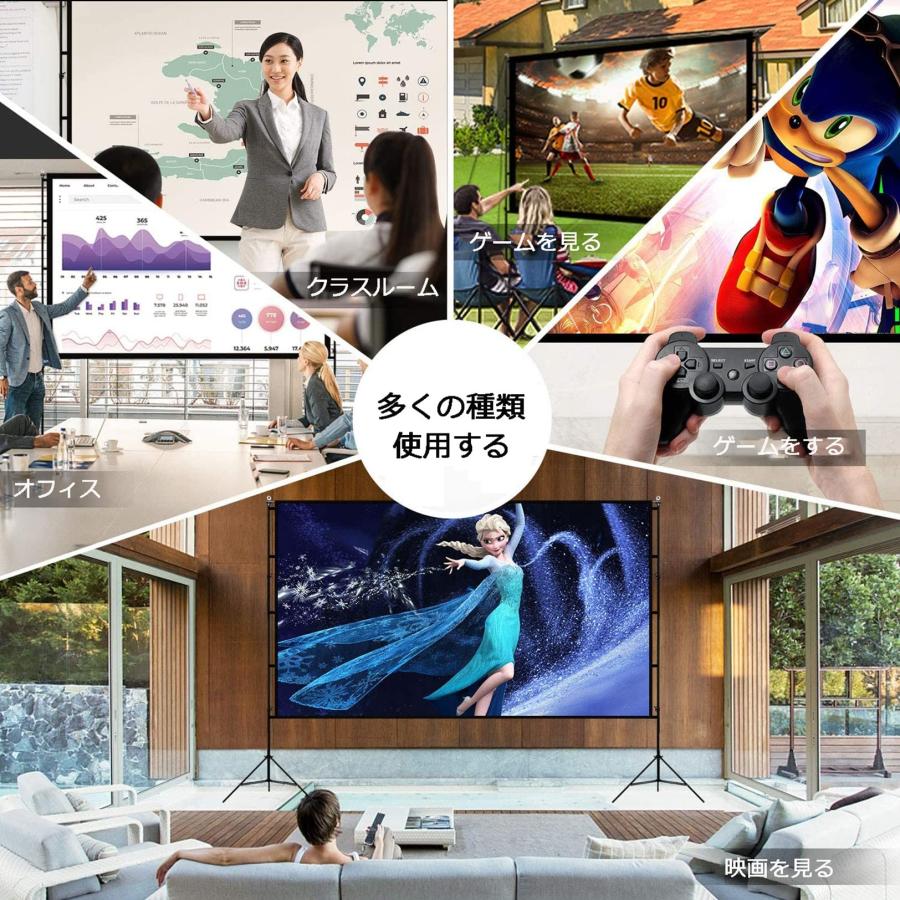 プロジェクタースクリーン 100/120/150インチ 4K 16:9 HD 3D
