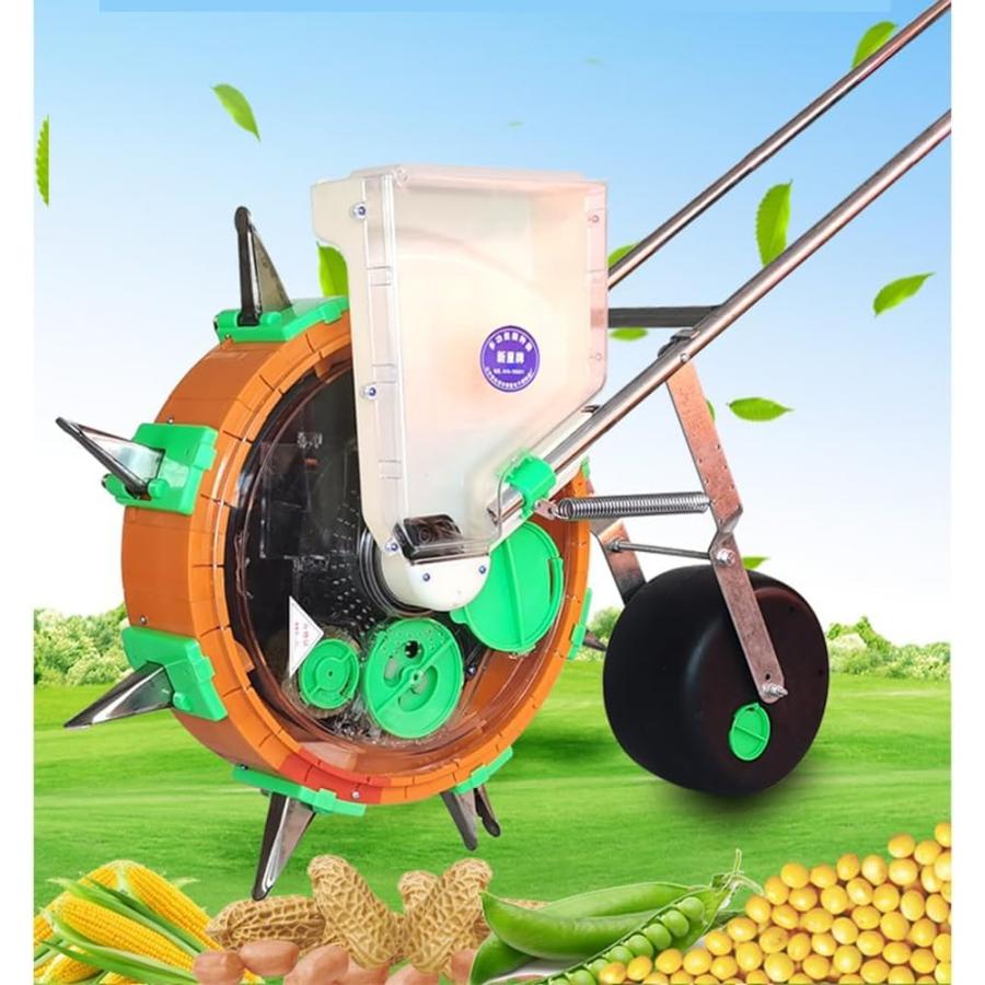 種まき機 手動種まき機 野菜播種機 手動プッシュ 2-in-1 多機能 精密