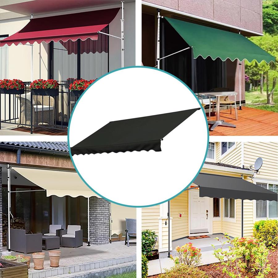 オーニング 2/2.5/3/3.5/4m 日よけ つっぱり日よけスクリーン撥水 ベランダ テラス 簡単取付 オーニング生地のみ、フレームは含まれません、オーニングテント サ