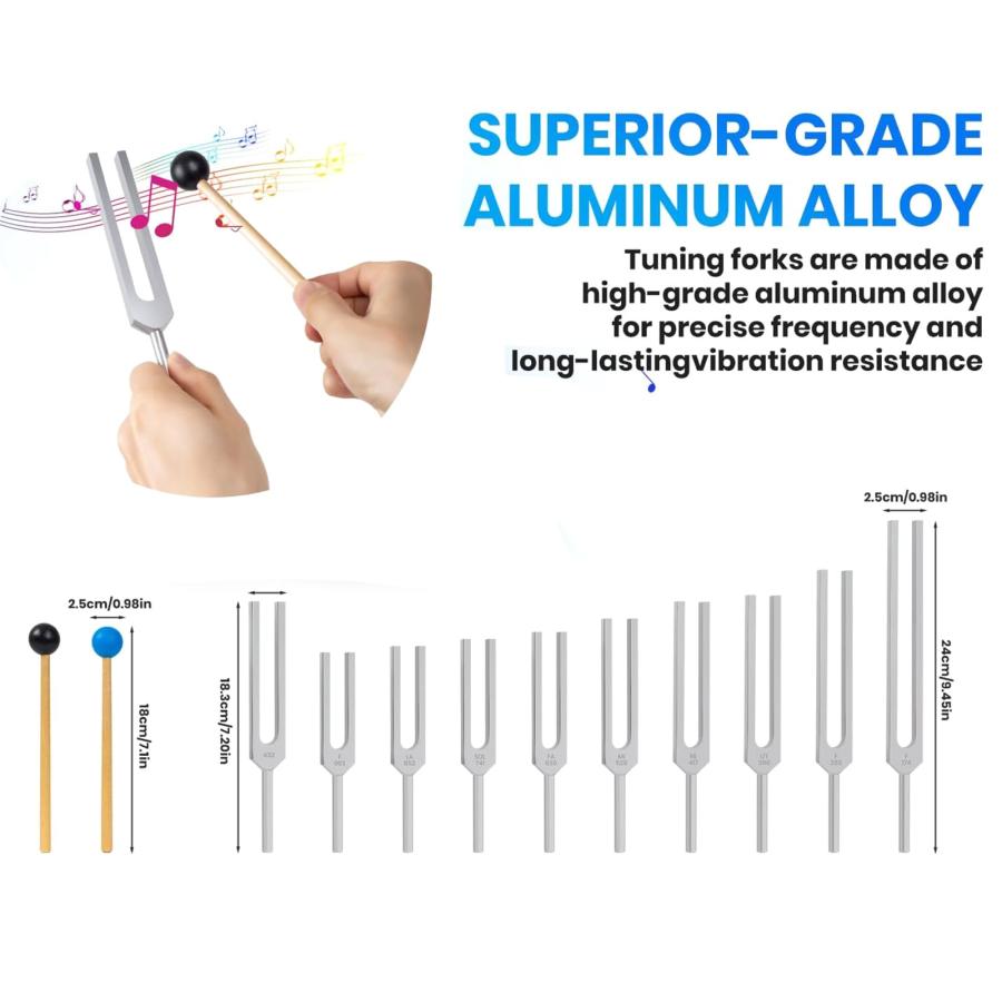 音叉セット Amazon | チャクラ音叉セット - 7色のチャクラ&ピンクソウル