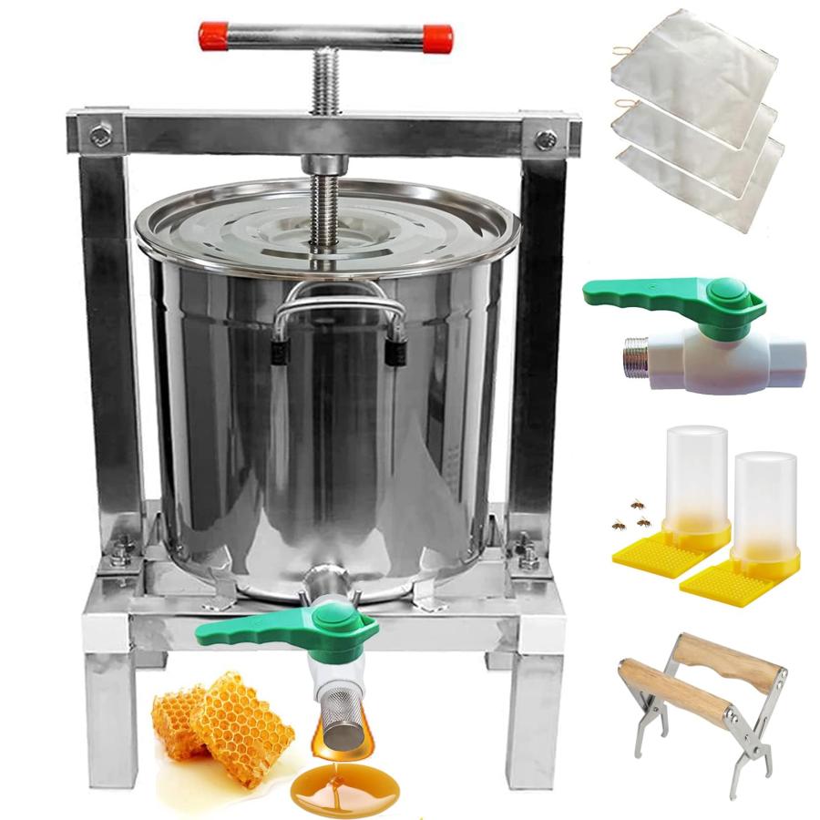 養蜂器具 蜂蜜 圧搾機 手動 野菜脱水機 蜜 絞り 機 蜂蜜分離器 15L大