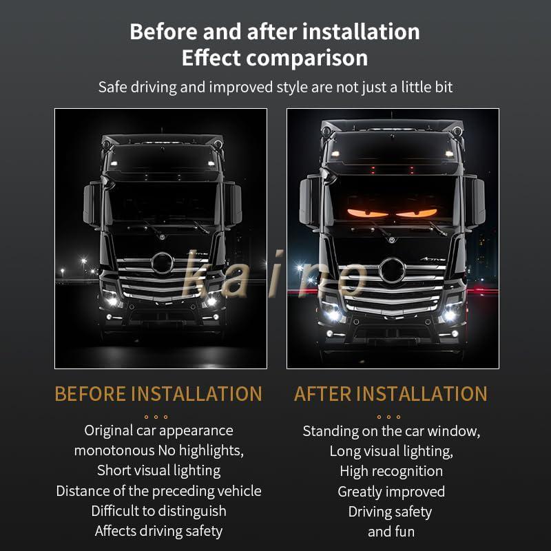 デビルアイ led ライト 車 スクリーン トラック DIYテキストパターン