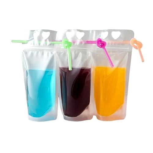 100枚入り 350ml 飲料バッグ ジュース袋 飲料袋 密封 保存袋 使い捨て