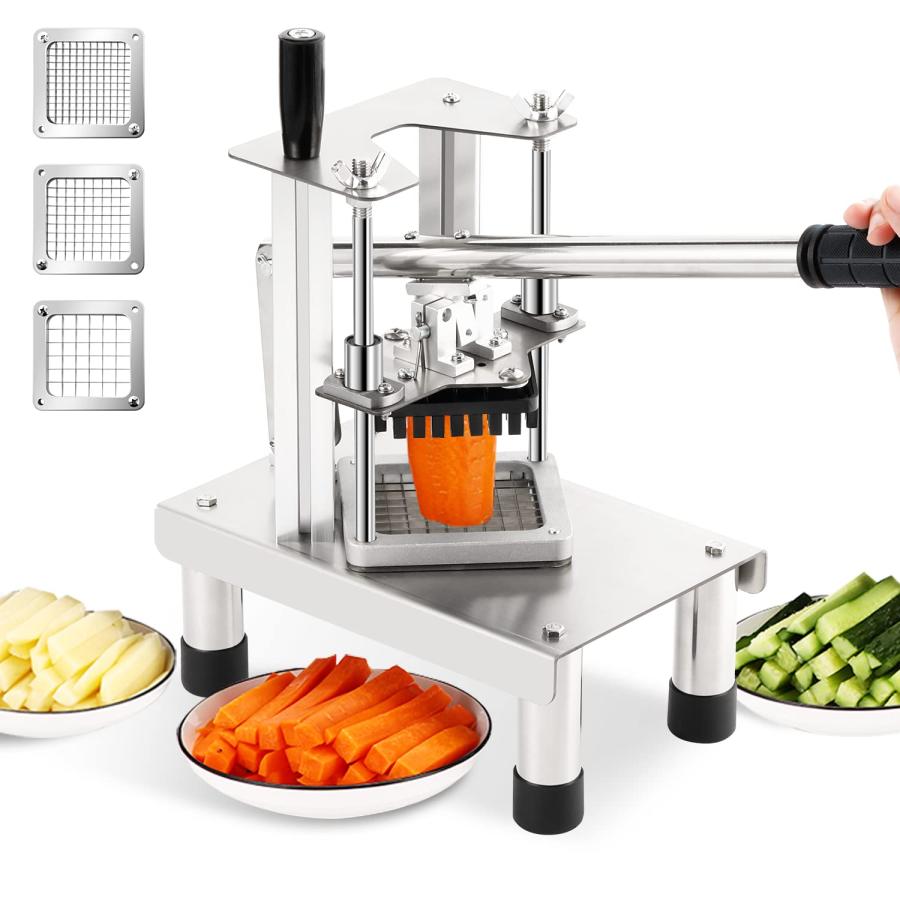 材料ステンレス鋼多機能自動切断機電気ポテトマレーシア野菜カッター中古 ポテトカッター 手動式 野菜カッター 7/10/14MM 3種ブレード 全体
