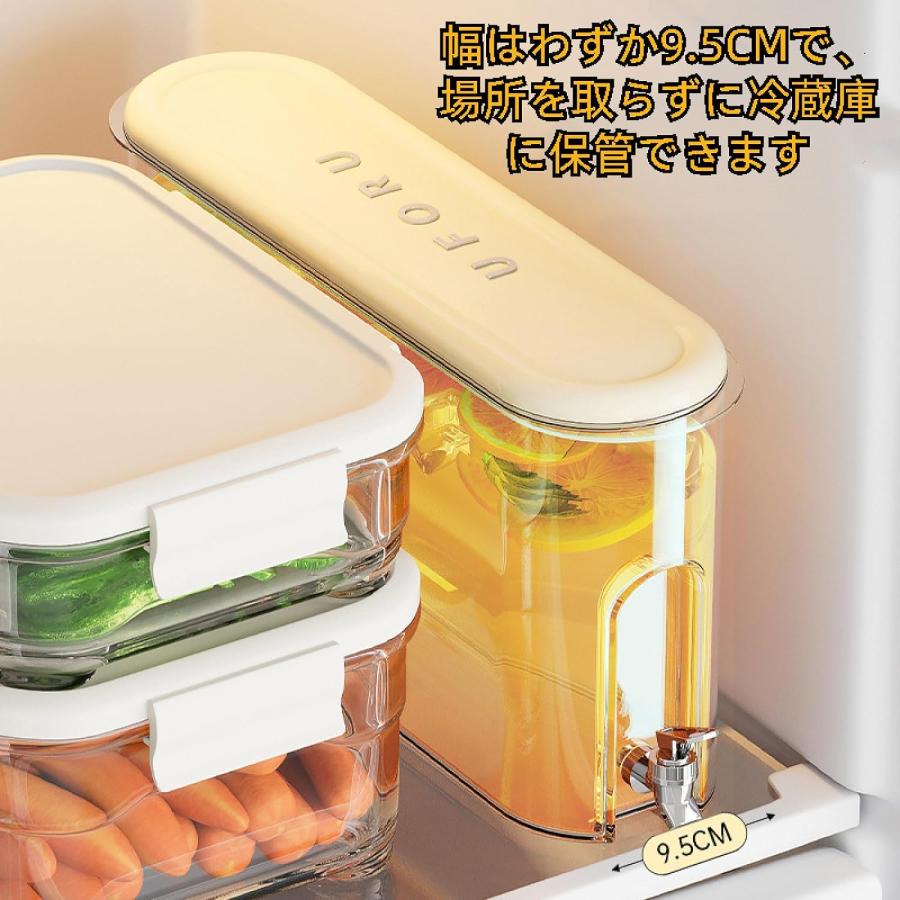 麦茶ポット ピッチャー お茶ポット冷水筒 冷蔵庫ポット 蓋付き 大容量