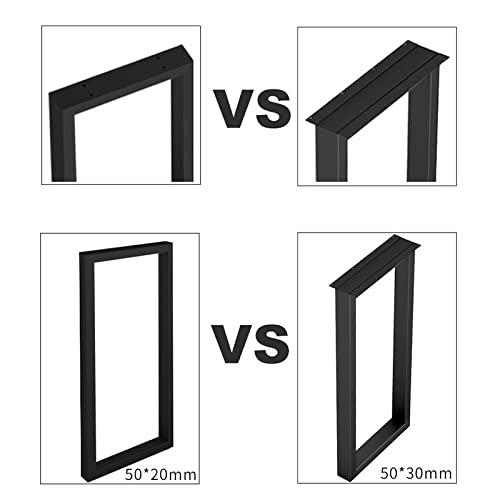 アイアン テーブル脚 高さ70cm 奥行30-60cm ブラック メタルスチール