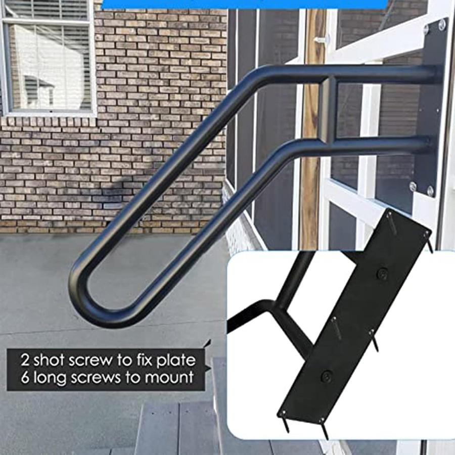 屋外ステップ用手すり階段の手すり手すり 階段用59cm手すり外壁手すり