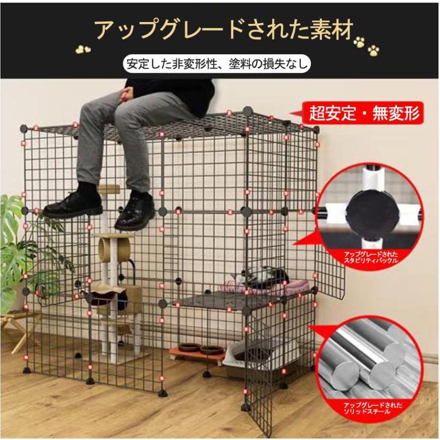 猫 ケージ 特大キャットケージ折り畳み式 持ち手付き移動便利室内飼い