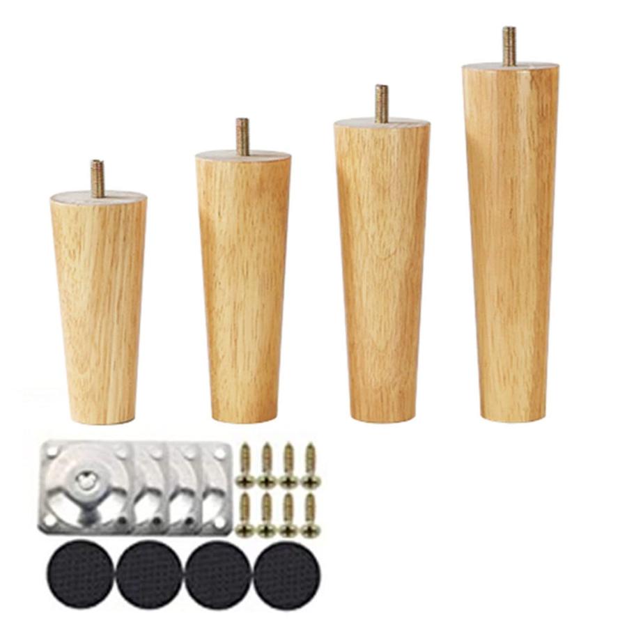 家具の足 4本セット木製 家具脚 高さ 5-70 cm 木目調 テーブル脚