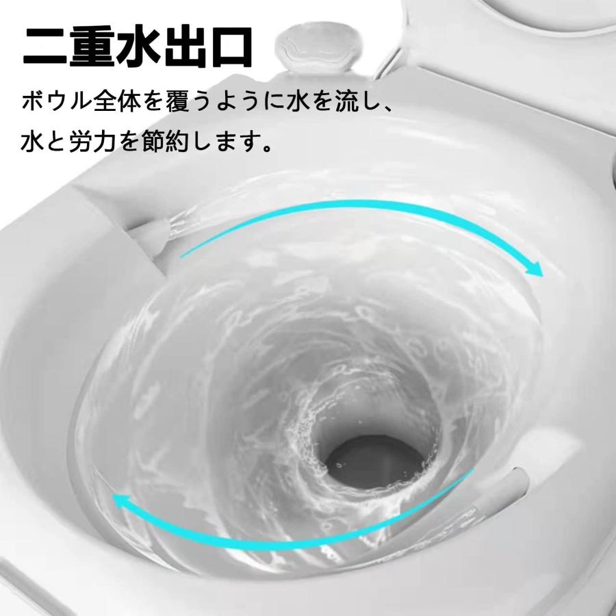 ポータブル水洗トイレ 簡易トイレ 20L(水洗タンク) 24L(汚水タンク