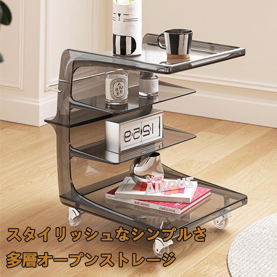 アクリル コーヒーテーブル 透明 シンプルな エンドテーブル ロー
