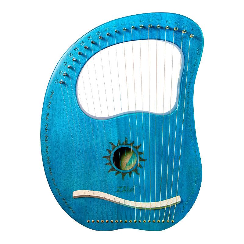 竪琴ハープ 19弦木製 ライアーハープ ハープセット Lyre Harp メタル