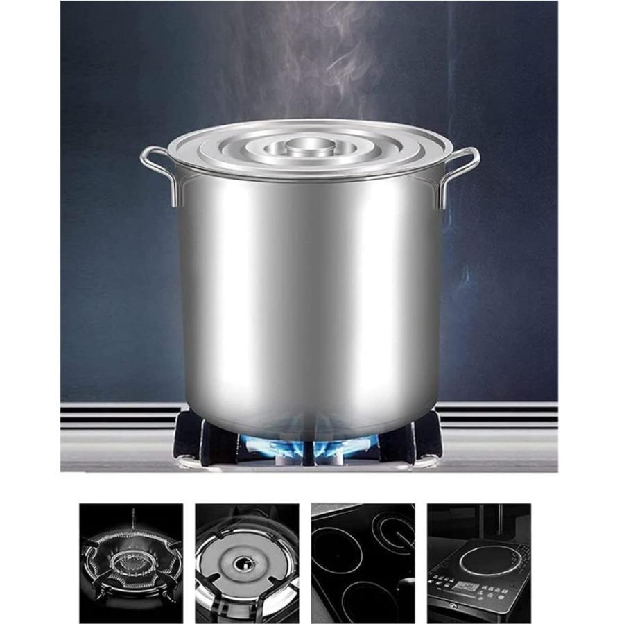 寸胴鍋 ステンレス 蓋付き 両手 煮込み料理 IH対応熱源 大きい鍋