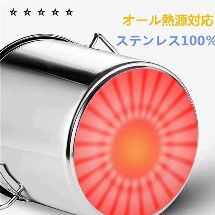 寸胴鍋 ステンレス 蓋付き 両手 煮込み料理 IH対応熱源 大きい鍋