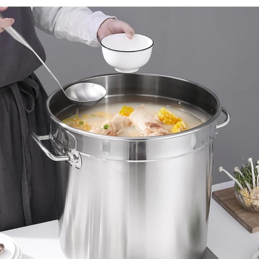 寸胴鍋 ステンレス 蓋付き 両手 煮込み料理 IH対応熱源 大きい鍋