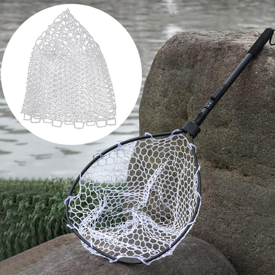 玉網 釣りネット タモ網 替網 玉替え網 ゴム製 ランディングネット