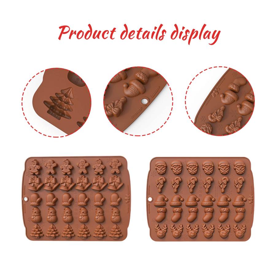 2個セット クリスマス チョコレート型 お菓子型 シリコン型 マフィン