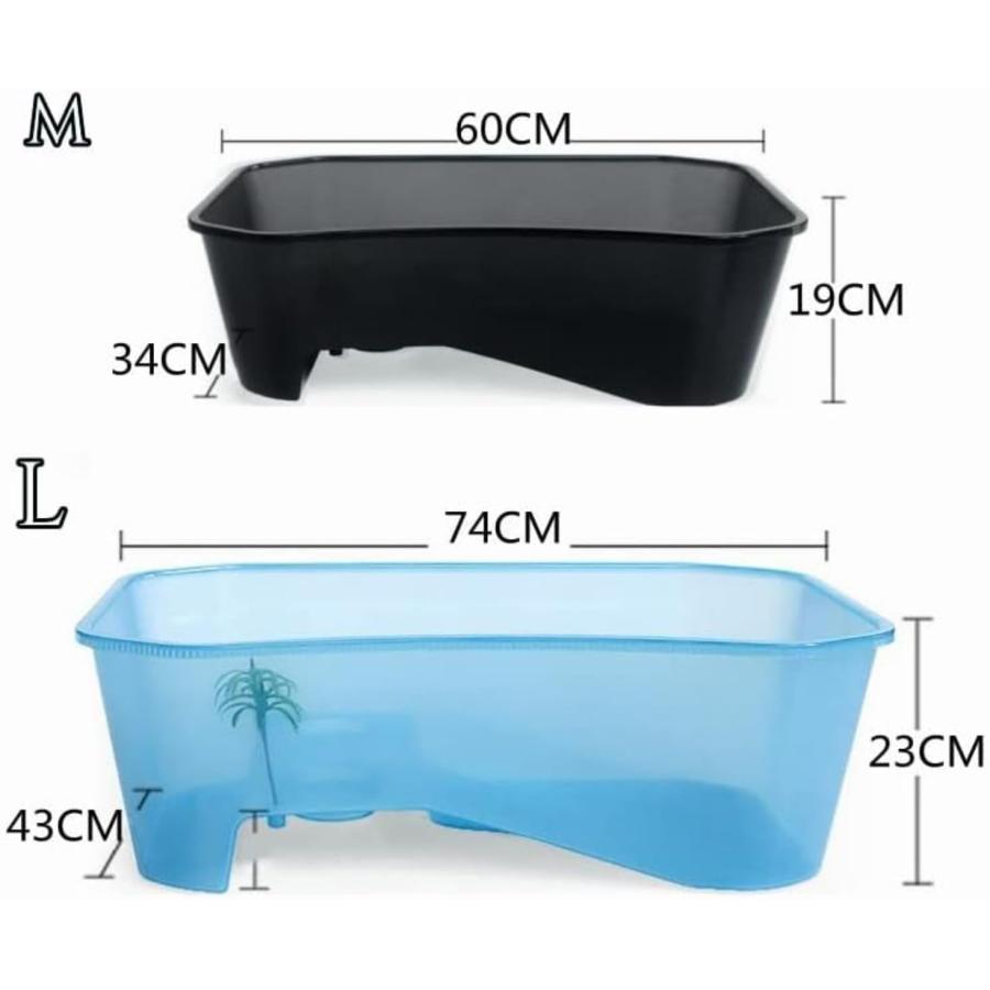 カメ用水槽 大きい カメ 水槽 亀の水槽 60CM 74CM 亀 飼育ケース カメ用水槽 大きい カメ 水槽 亀の水槽 60CM 74CM 亀 飼育ケース