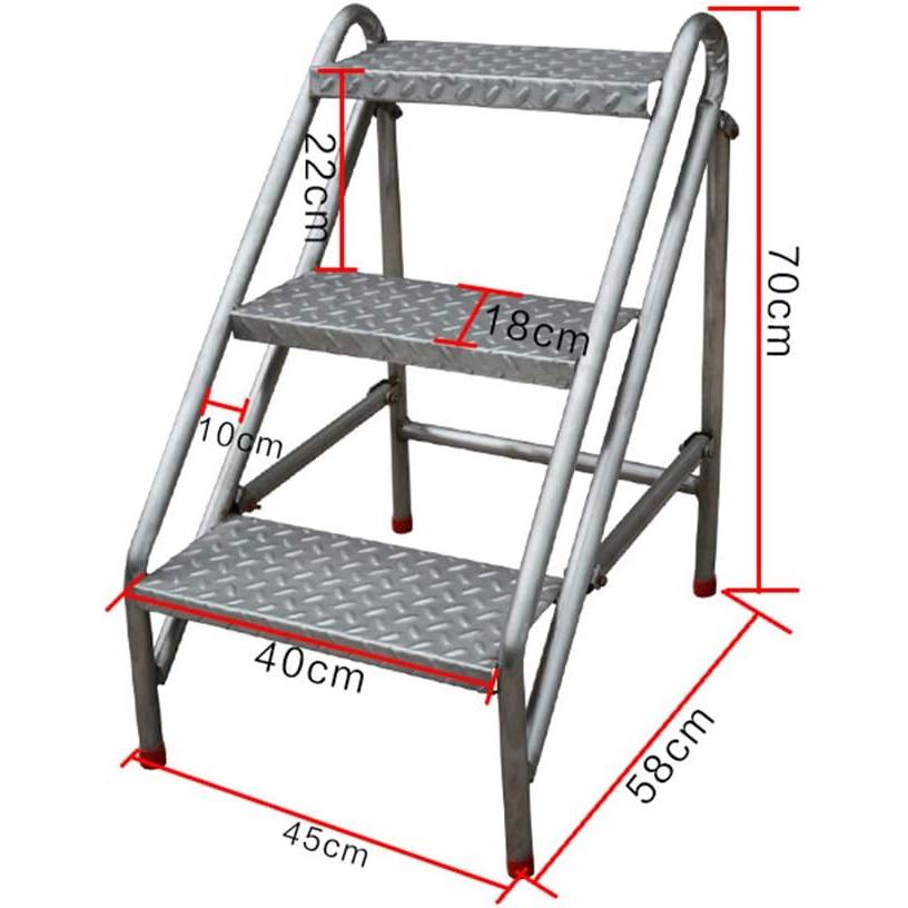 産業用折りたたみ式ステンレス鋼踏み台 家庭用階段 ステンレススチール