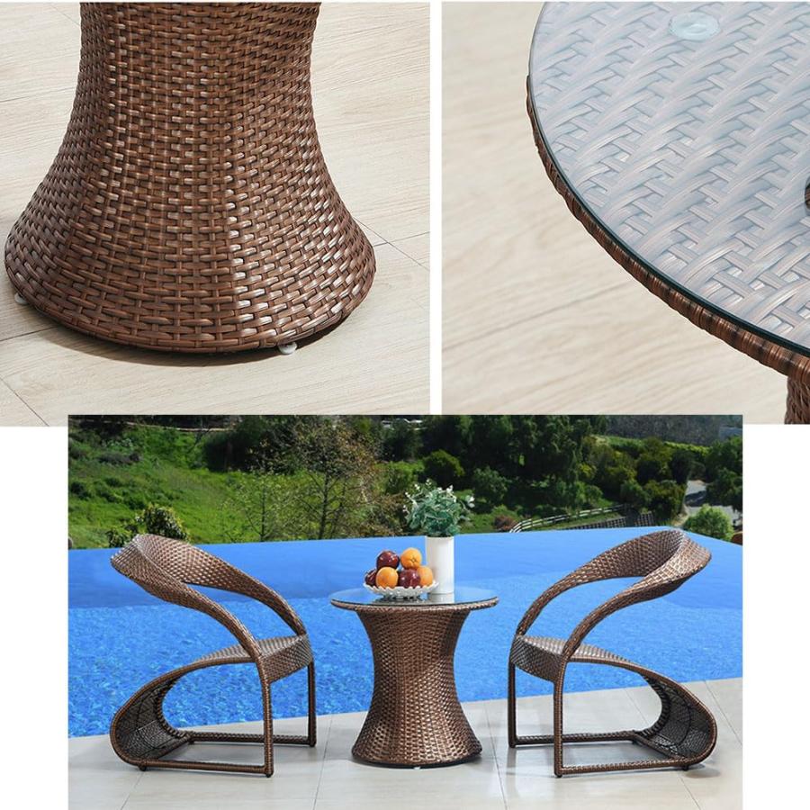 ラタン調 ガーデンファニチャー 庭いすセット テラス 椅子