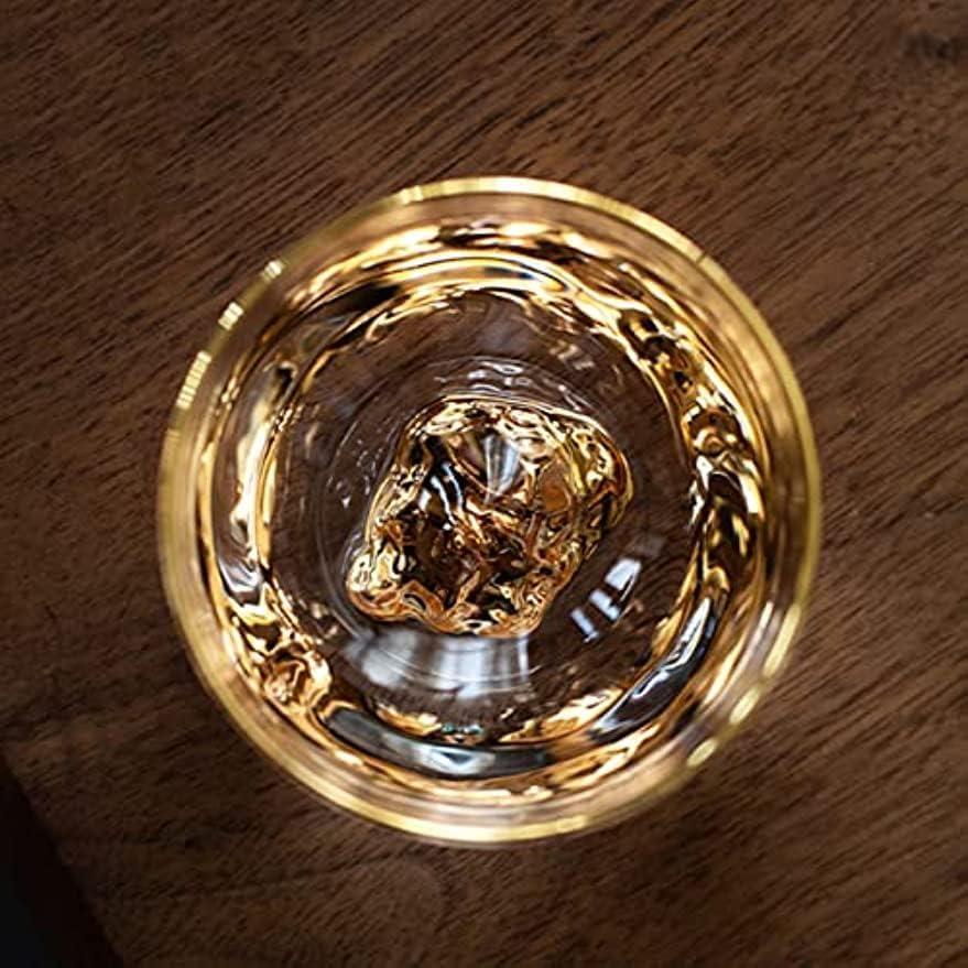 金山/銀山ぐい?み 職人手作り吹きガラス 切子 日本酒グラス 冷酒グラス