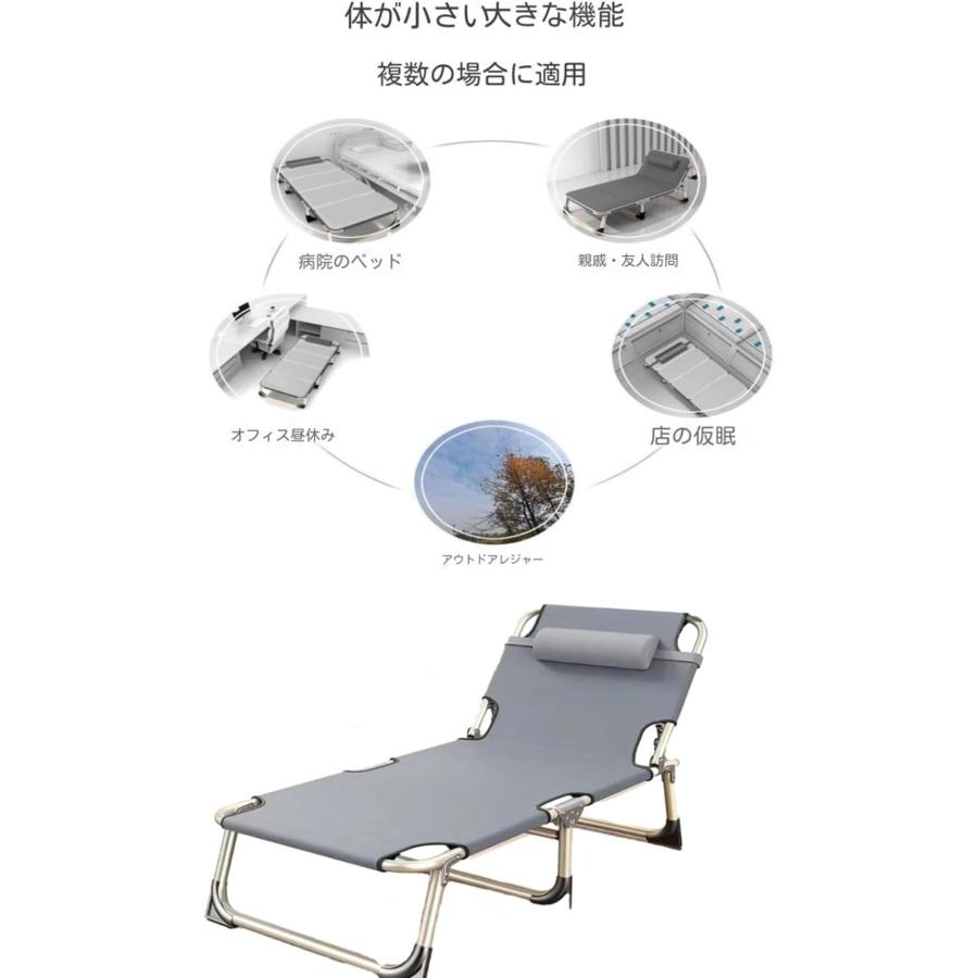 簡易 コットベッド 枕付きサマーベッド ハイ/ロー切替可能折りたたみ