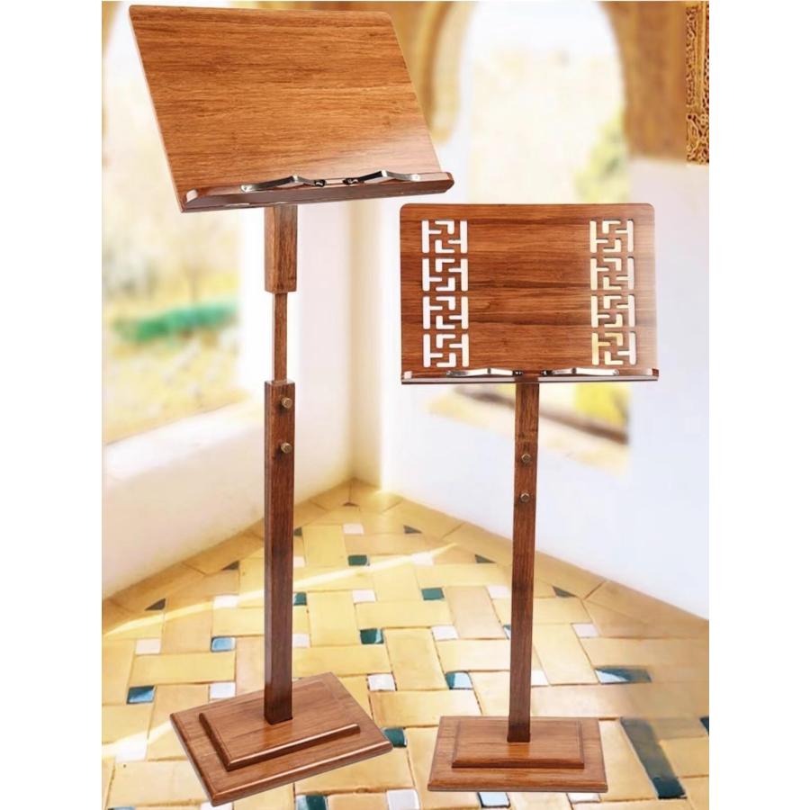 楽譜台 楽譜スタンド 木製の譜面台 高さ調節可能な譜面ホルダー 着脱式