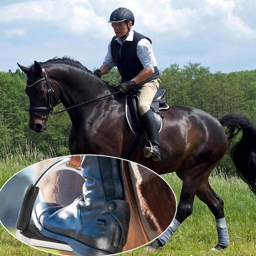 馬用鐙 ステンレス鋼 馬鐙 左右に振れ あぶみ 乗馬鐙 乗馬安全鐙 馬