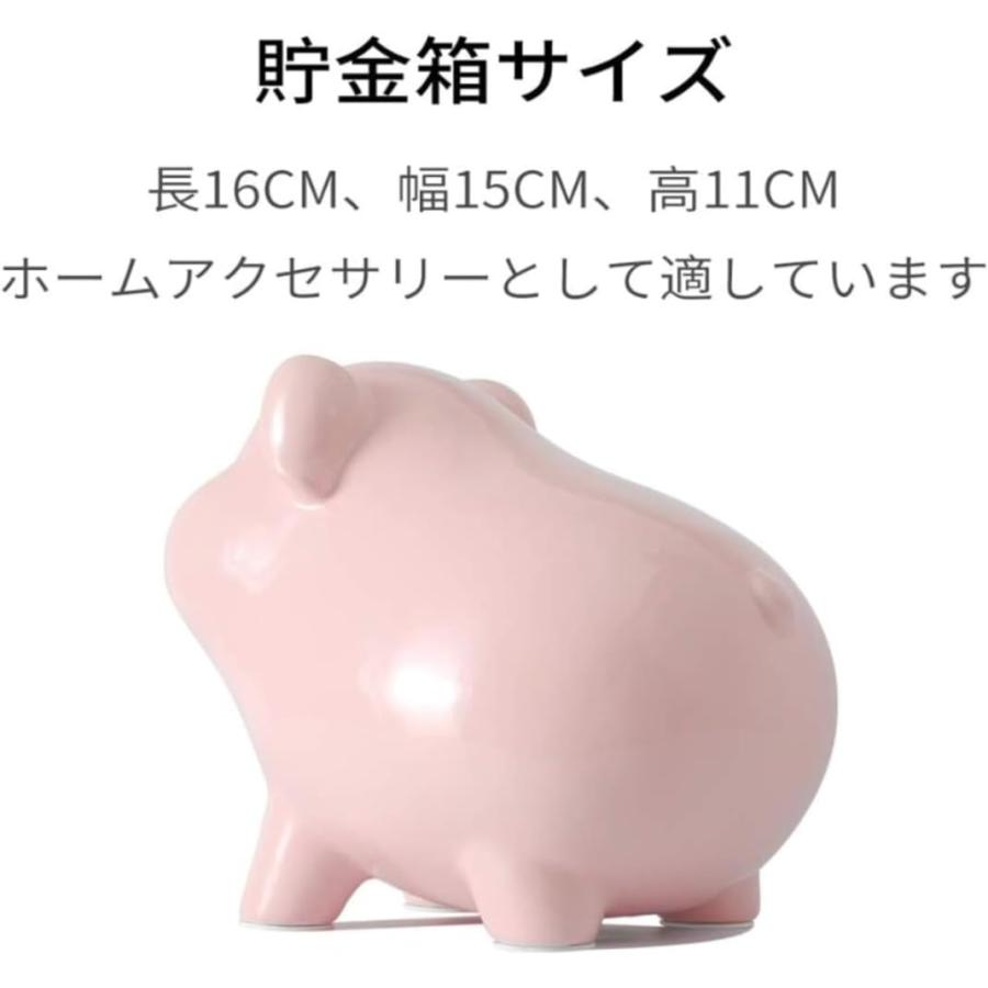猪の世界 貯金箱 あけられない 豚 札 硬貨 誕生日プレゼント : 海の