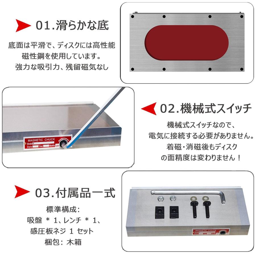 永磁チャック 高精度 超強力 電磁チャック 角型 マグネット 永磁チャック 高精度 超強力 電磁チャック 角型 マグネット