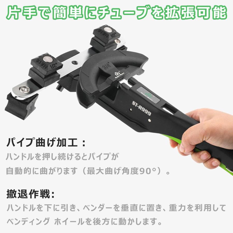 曲げ工具 チューブベンダー 家庭用チューブパイプベンダー 新品未使用 ケース付き パイプベンダー 手動式 チューブベンダー ラチェット式 パイプ曲げ加工