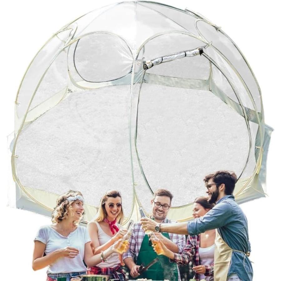 透明バブルテント Amazon.co.jp: バブルテント ポップアップガゼボ、360°屋外ドーム、3-6