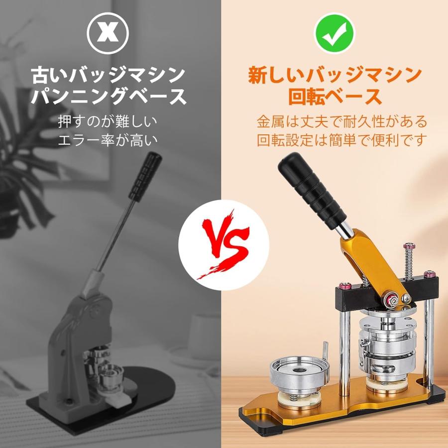 ●Dloanid回転式バッジメーカー DIY 手作りキット バッジ素材 2026新登場 缶バッチマシーン 回転バッジマシンDIYバッジ バッジ素材