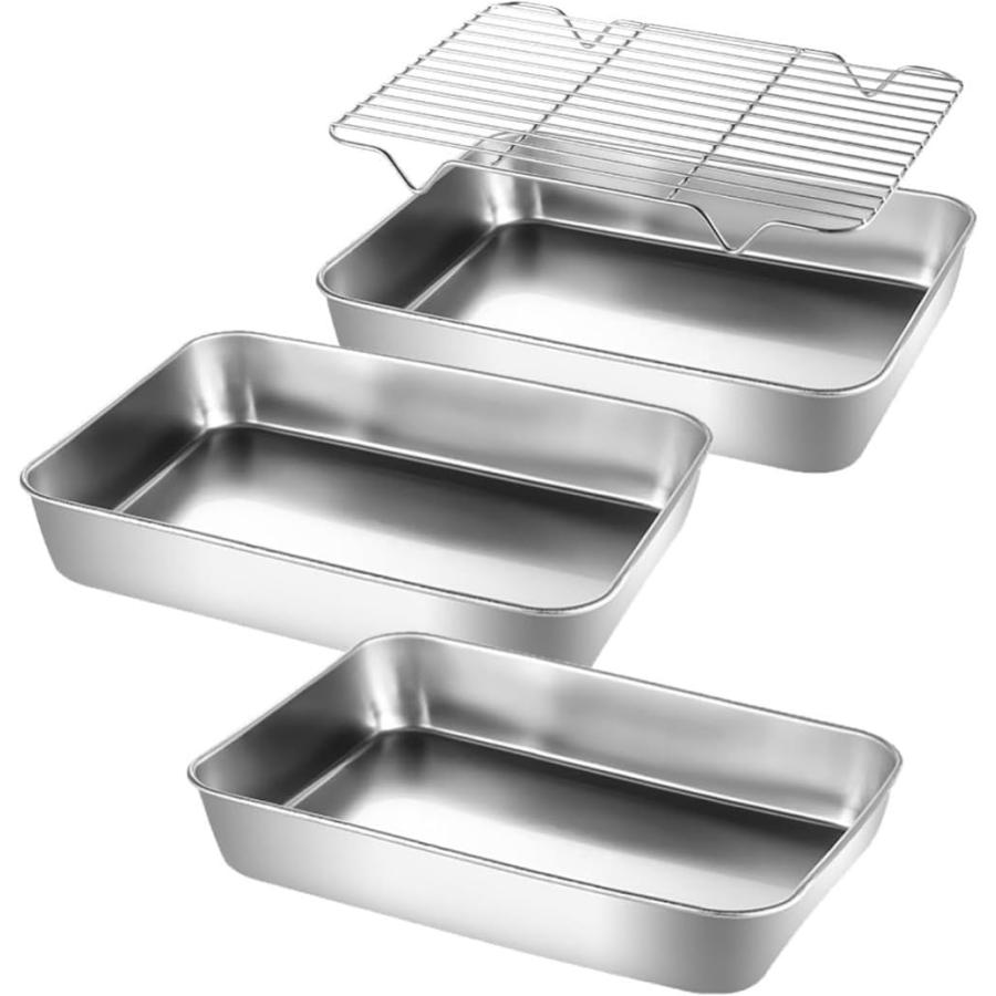 フライバット調理ネット付きステンレス製調理器具、ステンレス製トレイ