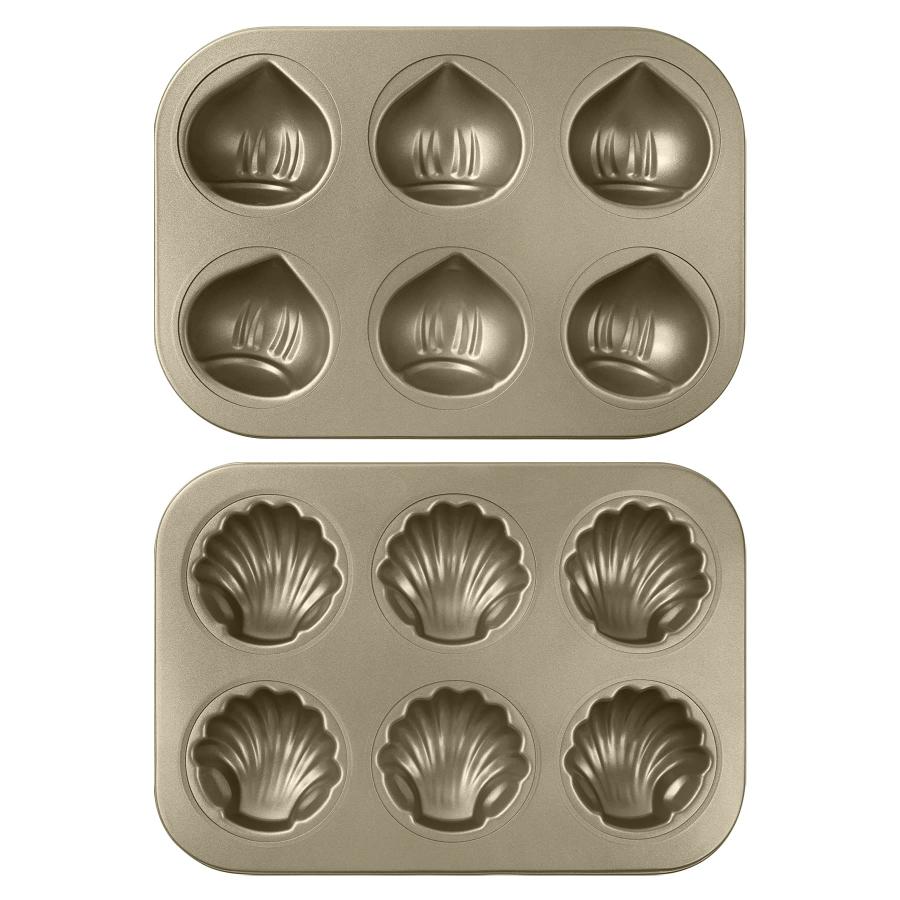 マドレーヌ型 栗型 マロンケーキ型 ホタテ 貝型6ヶ取 シリコン加工 天