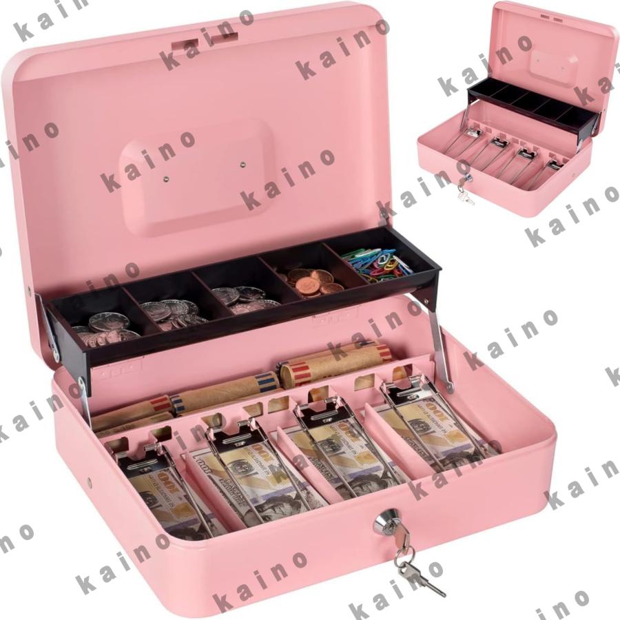 手提げ金庫 金庫 家庭用 小型 持ち運び 手提げ 鍵付き Lサイズ A4 ミニ