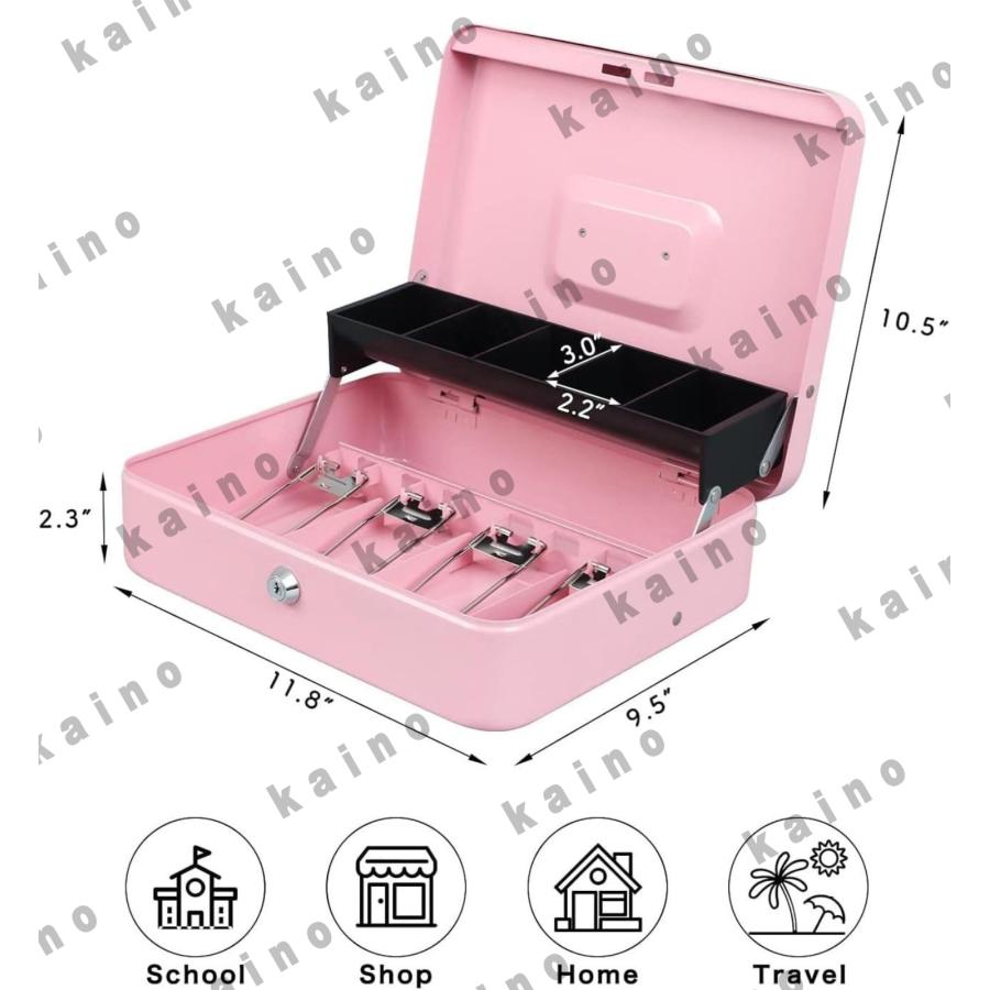 手提げ金庫 金庫 家庭用 小型 持ち運び 手提げ 鍵付き Lサイズ A4 ミニ