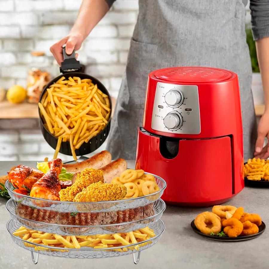 エアフライヤーラック 3 層 エアフライヤー 網 304食品グレードの