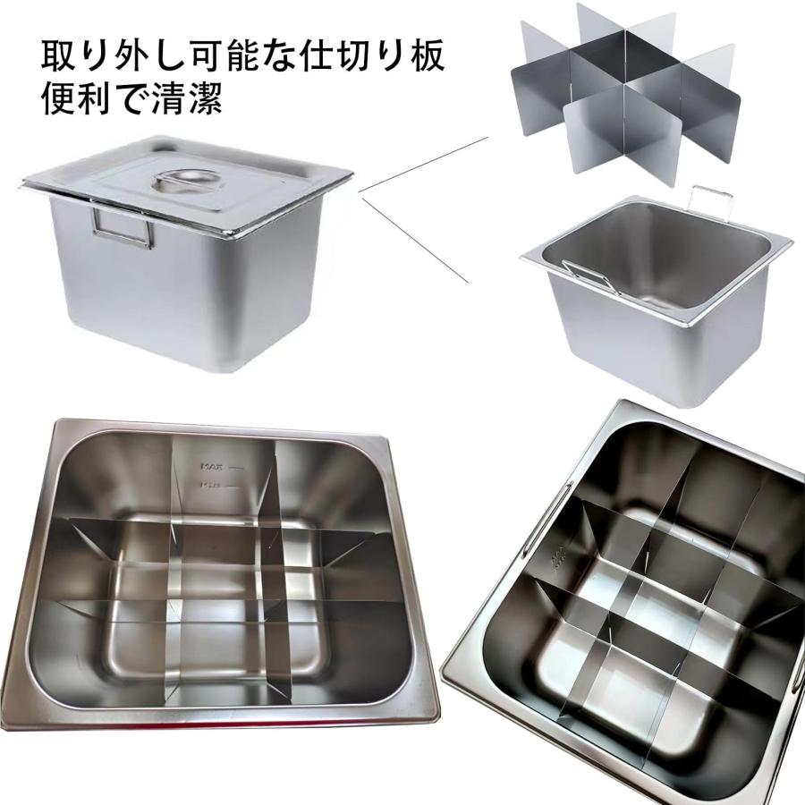 おでん鍋 IH対応 角 仕切り鍋 業務用 家庭用 両手鍋 ステンレス鋼 中華