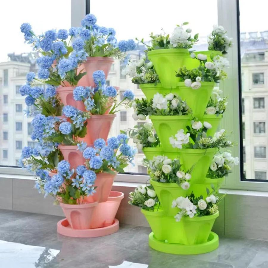 垂直ガーデンタワー水耕栽培プランター　15レイヤー45穴 垂直ガーデンタワー水耕栽培プランター 15レイヤー45穴 垂直水耕